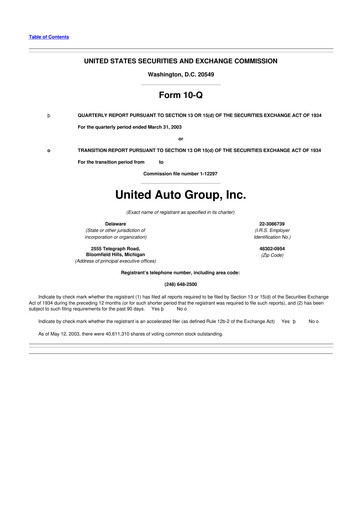 Thumbnail Penske Automotive Group 10-Q Quarterly Report FY 
