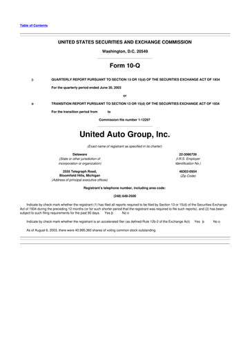 Thumbnail Penske Automotive Group 10-Q Quarterly Report FY 