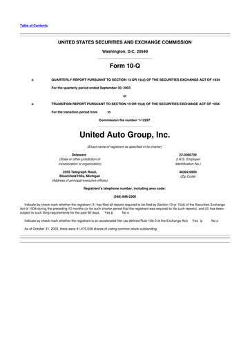 Thumbnail Penske Automotive Group 10-Q Quarterly Report FY 