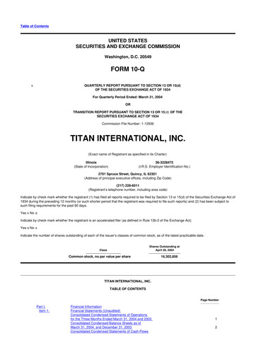 Thumbnail Titan International 10-Q Quarterly Report FY 