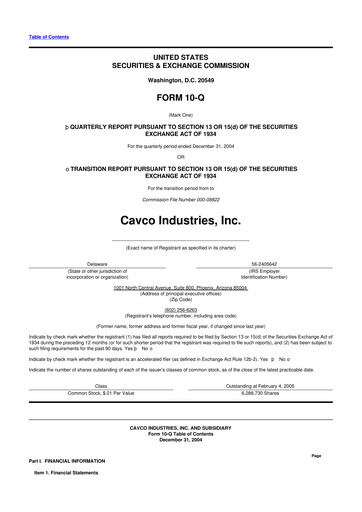 Vorschaubild Cavco Industries 10-Q Quartalsbericht  