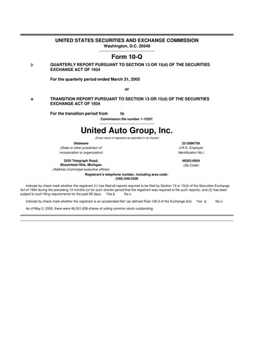 Thumbnail Penske Automotive Group 10-Q Quarterly Report FY 