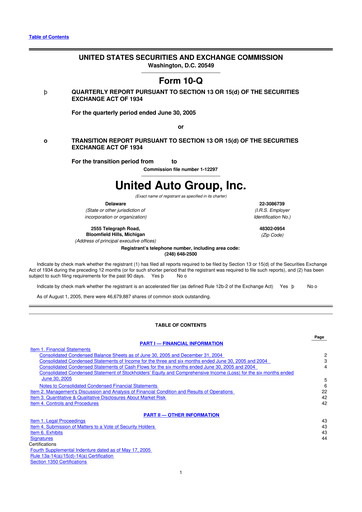 Thumbnail Penske Automotive Group 10-Q Quarterly Report FY 