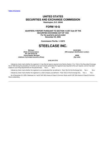 Thumbnail Steelcase 10-Q Quarterly Report FY 