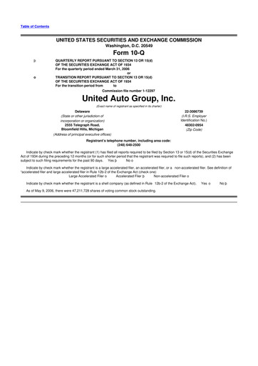 Thumbnail Penske Automotive Group 10-Q Quarterly Report FY 