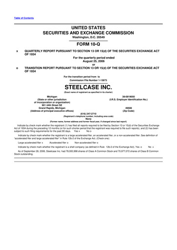 Thumbnail Steelcase 10-Q Quarterly Report FY 