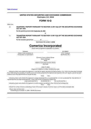 Vorschaubild Comerica 10-Q Quartalsbericht  