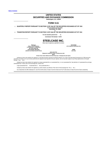 Thumbnail Steelcase 10-Q Quarterly Report FY 