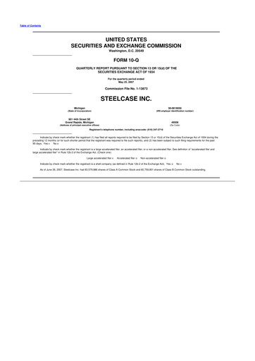 Thumbnail Steelcase 10-Q Quarterly Report FY 