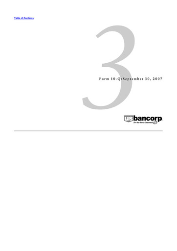 Miniature U.S. Bancorp 10-Q Rapport trimestriel  