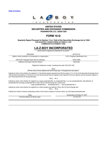 Thumbnail La-Z-Boy
 10-Q Quarterly Report FY 