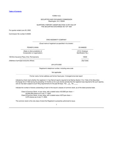 Thumbnail Erie Indemnity 10-Q Quarterly Report FY 
