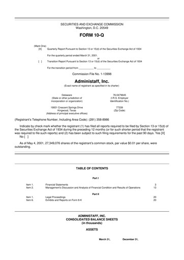 Thumbnail Insperity
 10-Q Quarterly Report FY 