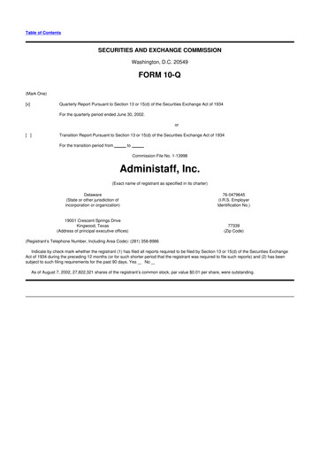 Thumbnail Insperity
 10-Q Quarterly Report FY 