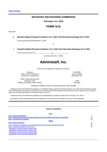 Thumbnail Insperity
 10-Q Quarterly Report FY 