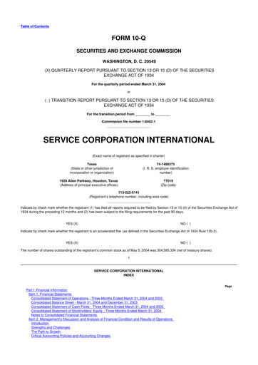 Miniature Service Corporation International
 10-Q Rapport trimestriel  