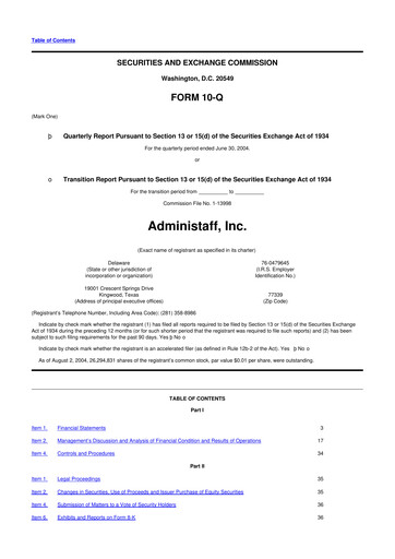 Thumbnail Insperity
 10-Q Quarterly Report FY 