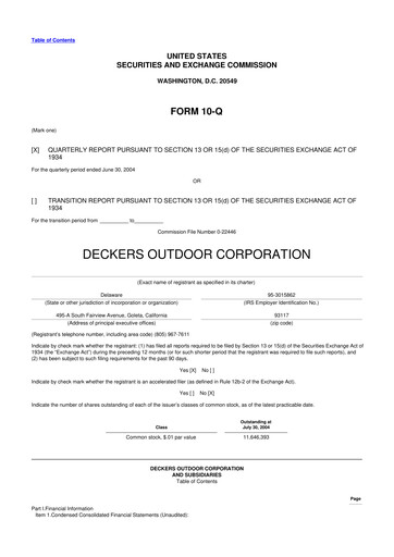 Thumbnail Deckers Brands 10-Q Quarterly Report FY 