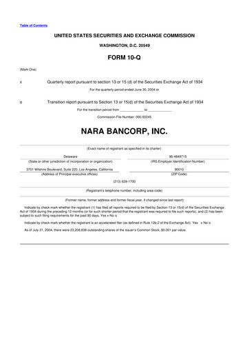 Thumbnail Hope Bancorp 10-Q Quarterly Report FY 