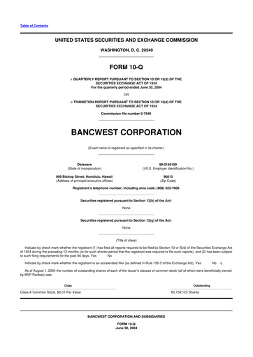 Thumbnail First Hawaiian Bank
 10-Q Quarterly Report FY 