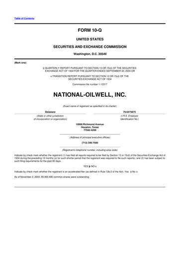 Thumbnail NOV 10-Q Quarterly Report FY 