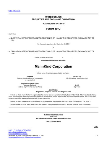 Thumbnail MannKind Corp 10-Q Quarterly Report FY 