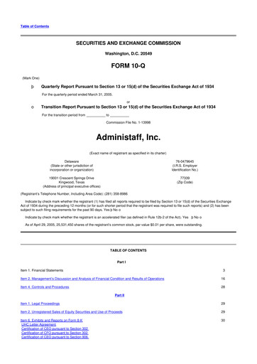 Thumbnail Insperity
 10-Q Quarterly Report FY 