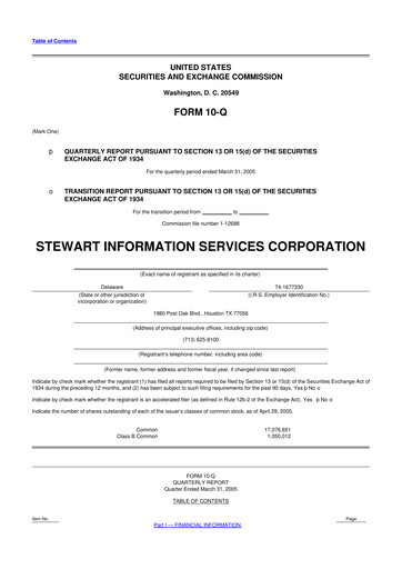 Thumbnail Stewart Information Services 10-Q Quarterly Report FY 