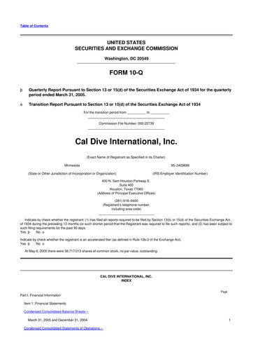 Thumbnail Helix Energy Solutions 10-Q Quarterly Report FY 