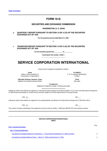 Miniature Service Corporation International
 10-Q Rapport trimestriel  