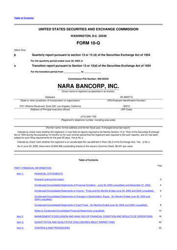 Thumbnail Hope Bancorp 10-Q Quarterly Report FY 