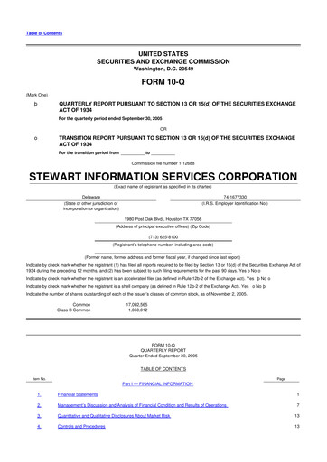 Thumbnail Stewart Information Services 10-Q Quarterly Report FY 