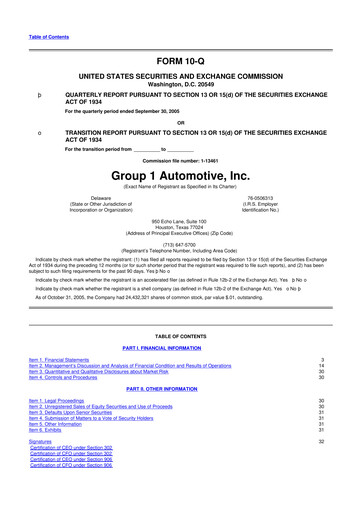 Thumbnail Group 1 Automotive 10-Q Quarterly Report FY 