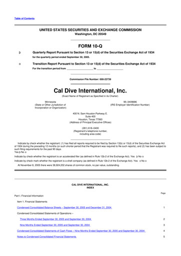 Thumbnail Helix Energy Solutions 10-Q Quarterly Report FY 