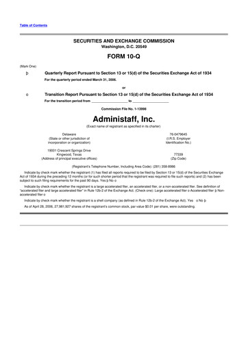 Thumbnail Insperity
 10-Q Quarterly Report FY 