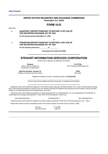 Thumbnail Stewart Information Services 10-Q Quarterly Report FY 