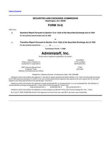 Thumbnail Insperity
 10-Q Quarterly Report FY 