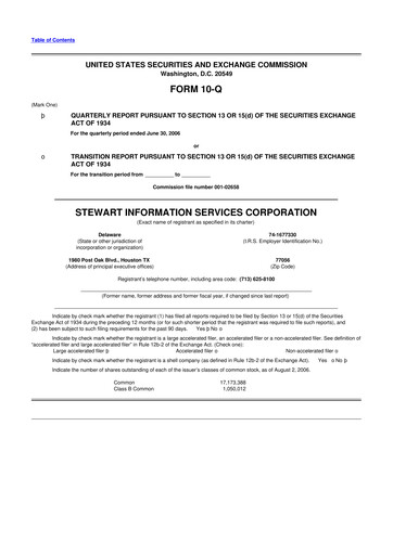 Thumbnail Stewart Information Services 10-Q Quarterly Report FY 