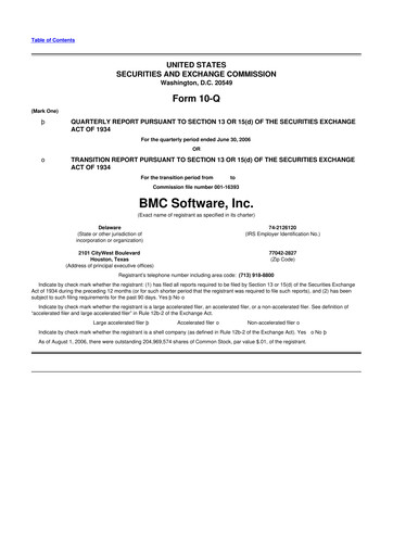 Thumbnail BMC Software 10-Q Quarterly Report FY 