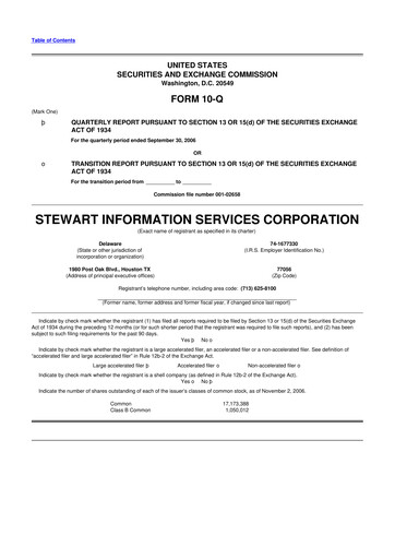 Thumbnail Stewart Information Services 10-Q Quarterly Report FY 
