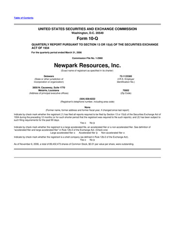 Thumbnail NPK International 10-Q Quarterly Report FY 