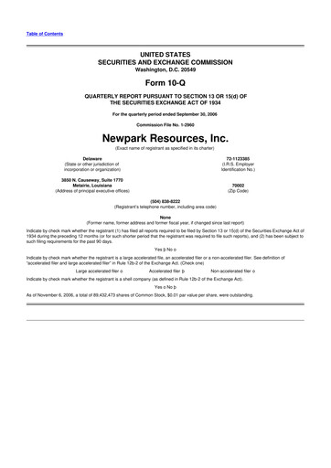 Thumbnail NPK International 10-Q Quarterly Report FY 