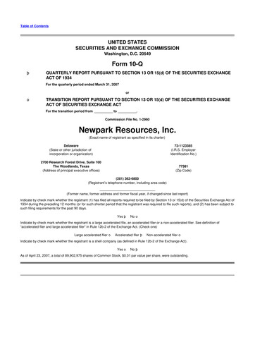 Thumbnail NPK International 10-Q Quarterly Report FY 