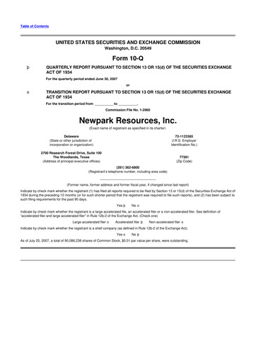 Thumbnail NPK International 10-Q Quarterly Report FY 