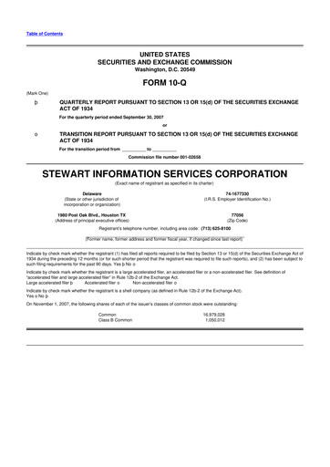 Thumbnail Stewart Information Services 10-Q Quarterly Report FY 