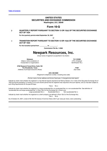 Thumbnail NPK International 10-Q Quarterly Report FY 