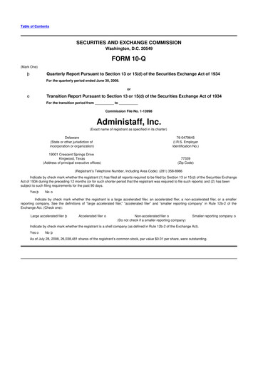 Thumbnail Insperity
 10-Q Quarterly Report FY 