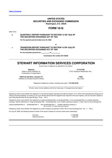 Thumbnail Stewart Information Services 10-Q Quarterly Report FY 