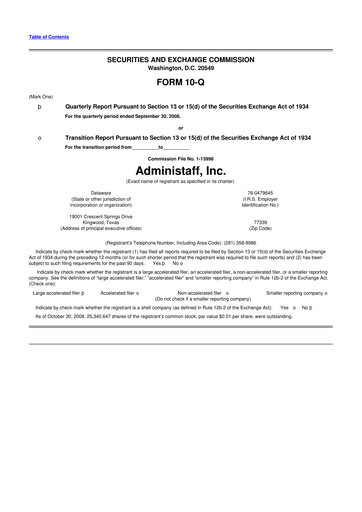 Thumbnail Insperity
 10-Q Quarterly Report FY 