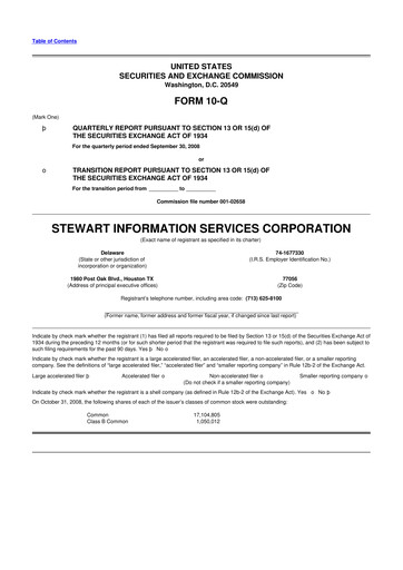 Thumbnail Stewart Information Services 10-Q Quarterly Report FY 